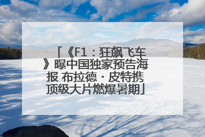 《F1：狂飙飞车》曝中国独家预告海报 布拉德・皮特携顶级大片燃爆暑期