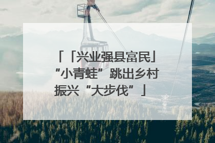 「兴业强县富民」“小青蛙”跳出乡村振兴“大步伐”