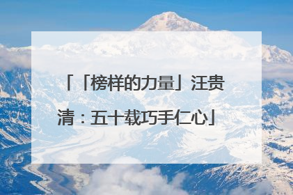 「榜样的力量」汪贵清：五十载巧手仁心