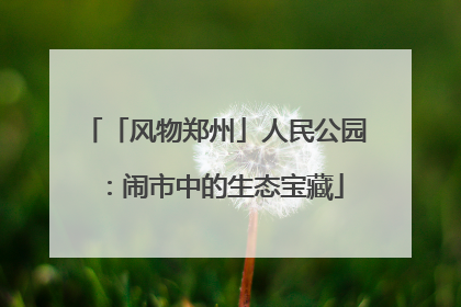 「风物郑州」人民公园：闹市中的生态宝藏