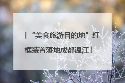 “美食旅游目的地”红框装置落地成都温江
