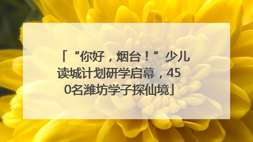 “你好，烟台！”少儿读城计划研学启幕，450名潍坊学子探仙境