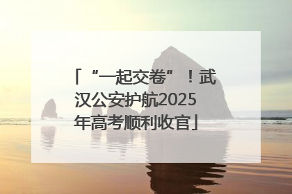 “一起交卷”！武汉公安护航2025年高考顺利收官