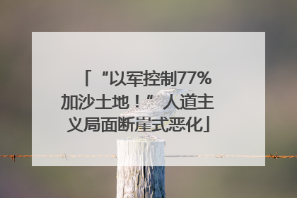 “以军控制77%加沙土地！”人道主义局面断崖式恶化