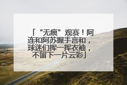 “无痕”观赛！阿连和阿苏握手言和，球迷们挥一挥衣袖，不留下一片云彩