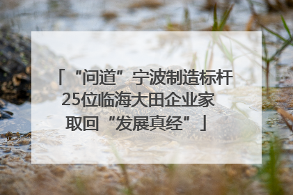 “问道”宁波制造标杆 25位临海大田企业家取回“发展真经”