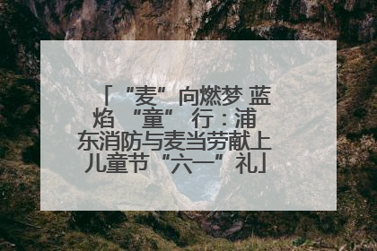 “麦”向燃梦 蓝焰 “童” 行：浦东消防与麦当劳献上儿童节“六一”礼