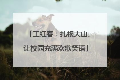 王红春：扎根大山、让校园充满欢歌笑语