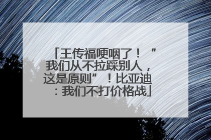 王传福哽咽了！“我们从不拉踩别人，这是原则”！比亚迪：我们不打价格战