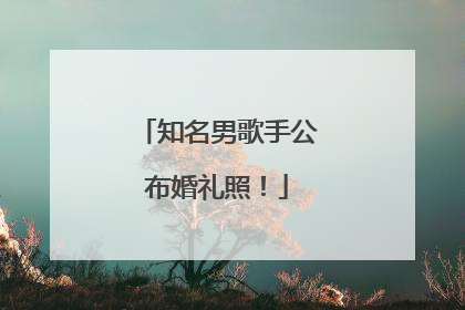知名男歌手公布婚礼照！