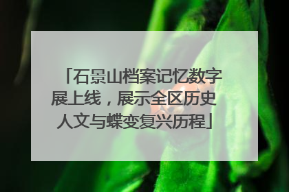 石景山档案记忆数字展上线，展示全区历史人文与蝶变复兴历程