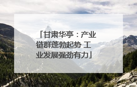 甘肃华亭：产业链群蓬勃起势 工业发展强劲有力