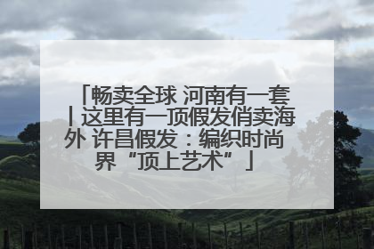 畅卖全球 河南有一套丨这里有一顶假发俏卖海外 许昌假发：编织时尚界“顶上艺术”