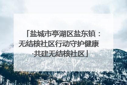 盐城市亭湖区盐东镇：无结核社区行动守护健康 ·共建无结核社区