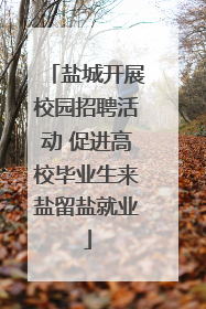 盐城开展校园招聘活动 促进高校毕业生来盐留盐就业