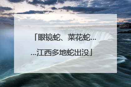 眼镜蛇、菜花蛇……江西多地蛇出没