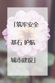 筑牢安全基石 护航城市建设