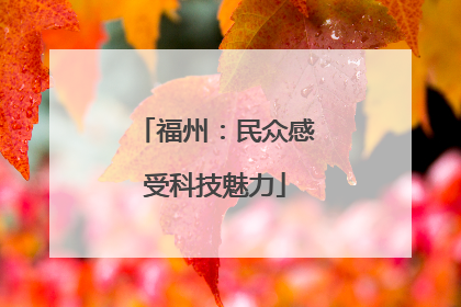 福州：民众感受科技魅力