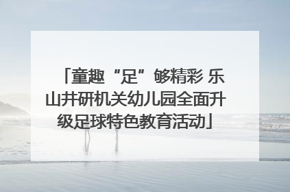 童趣“足”够精彩 乐山井研机关幼儿园全面升级足球特色教育活动