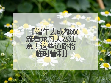 端午去成都双流看龙舟大赛注意！这些道路将临时管制