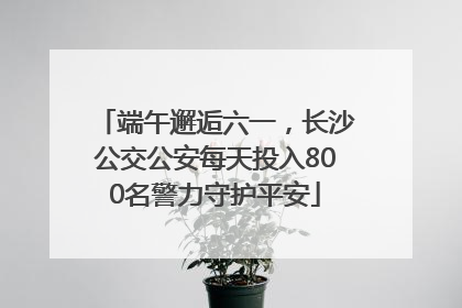 端午邂逅六一，长沙公交公安每天投入800名警力守护平安