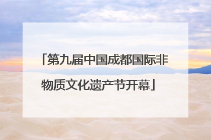 第九届中国成都国际非物质文化遗产节开幕