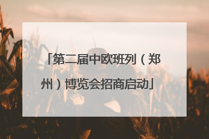 第二届中欧班列（郑州）博览会招商启动