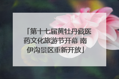 第十七届黄牡丹藏医药文化旅游节开幕 南伊沟景区重新开放