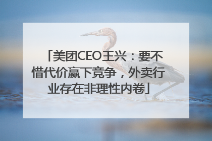 美团CEO王兴：要不惜代价赢下竞争，外卖行业存在非理性内卷
