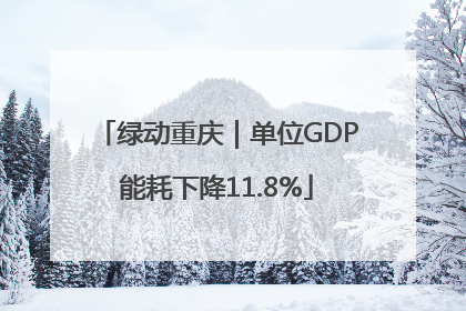 绿动重庆｜单位GDP能耗下降11.8%