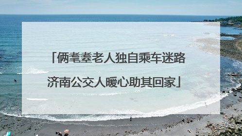 俩耄耋老人独自乘车迷路 济南公交人暖心助其回家