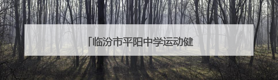 临汾市平阳中学运动健儿在市运会斩获佳绩