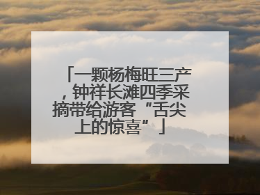 一颗杨梅旺三产，钟祥长滩四季采摘带给游客“舌尖上的惊喜”
