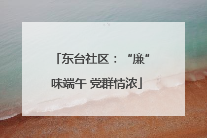 东台社区：“廉”味端午 党群情浓