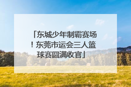 东城少年制霸赛场！东莞市运会三人篮球赛圆满收官