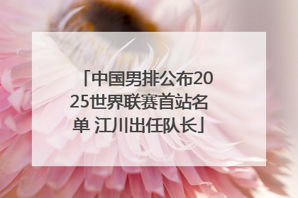 中国男排公布2025世界联赛首站名单 江川出任队长