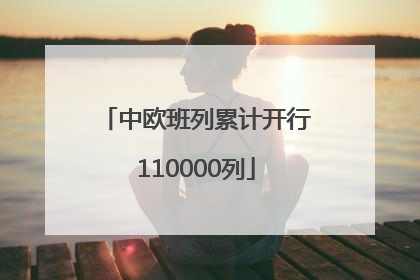 中欧班列累计开行110000列