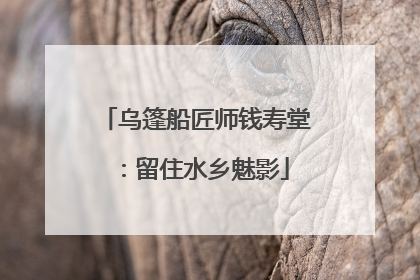 乌篷船匠师钱寿堂：留住水乡魅影