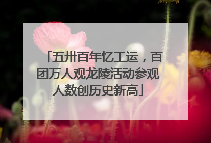 五卅百年忆工运，百团万人观龙陵活动参观人数创历史新高