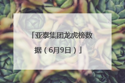 亚泰集团龙虎榜数据（6月9日）