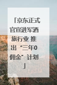 京东正式官宣进军酒旅行业 推出“三年0佣金”计划