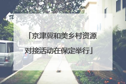 京津冀和美乡村资源对接活动在保定举行