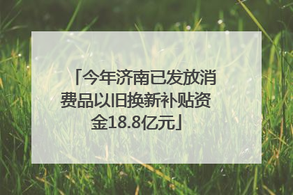 今年济南已发放消费品以旧换新补贴资金18.8亿元
