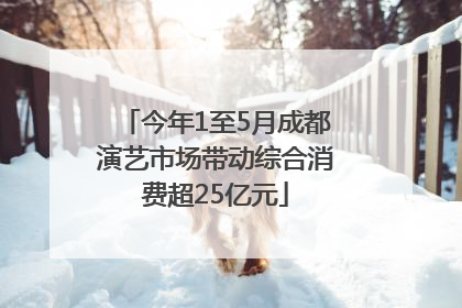 今年1至5月成都演艺市场带动综合消费超25亿元