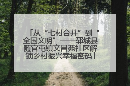 从“七村合并”到“全国文明”——郓城县随官屯镇文昌苑社区解锁乡村振兴幸福密码