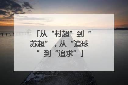 从“村超”到“苏超”，从“追球”到“追求”