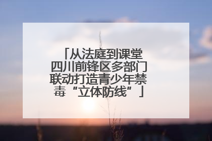 从法庭到课堂 四川前锋区多部门联动打造青少年禁毒“立体防线”