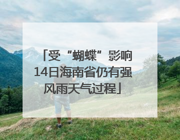 受“蝴蝶”影响 14日海南省仍有强风雨天气过程