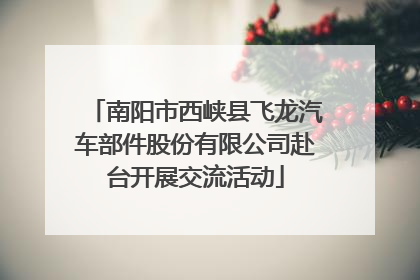 南阳市西峡县飞龙汽车部件股份有限公司赴台开展交流活动