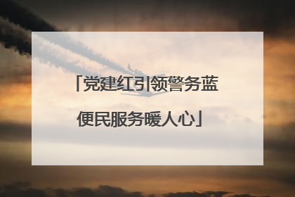 党建红引领警务蓝 便民服务暖人心